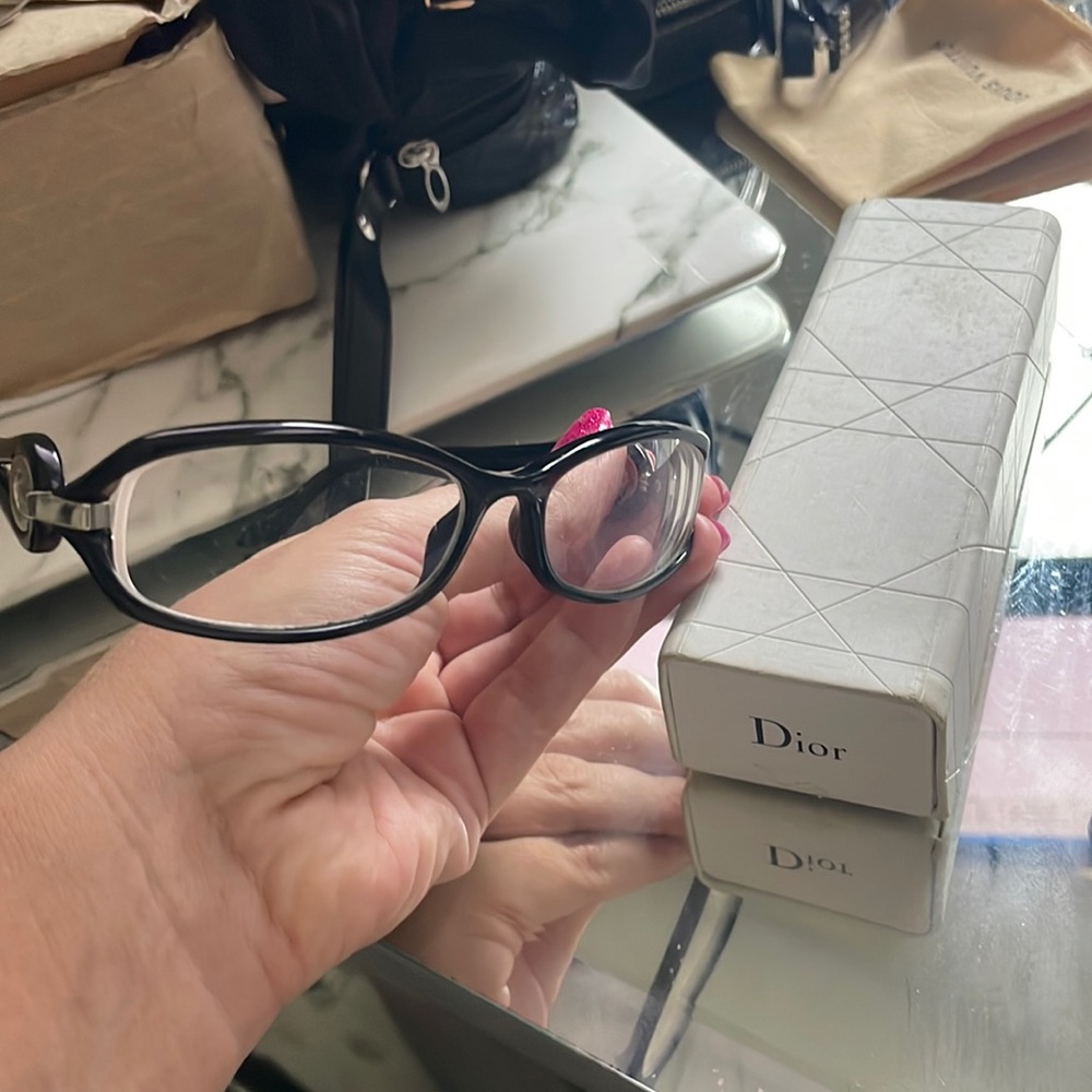 Dior prescription glasses and case